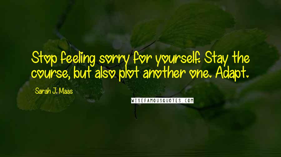 Sarah J. Maas Quotes: Stop feeling sorry for yourself. Stay the course, but also plot another one. Adapt.