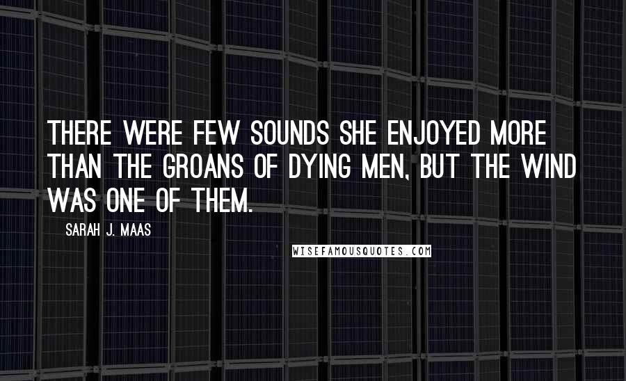 Sarah J. Maas Quotes: There were few sounds she enjoyed more than the groans of dying men, but the wind was one of them.