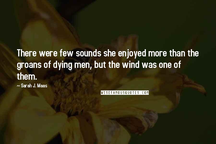 Sarah J. Maas Quotes: There were few sounds she enjoyed more than the groans of dying men, but the wind was one of them.