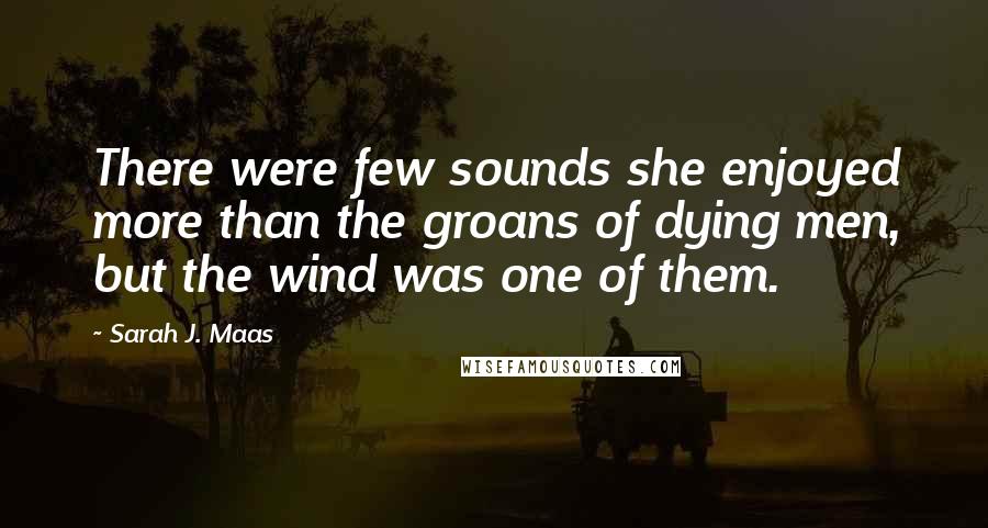 Sarah J. Maas Quotes: There were few sounds she enjoyed more than the groans of dying men, but the wind was one of them.