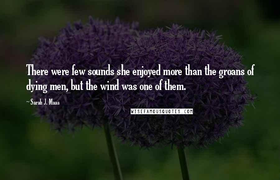 Sarah J. Maas Quotes: There were few sounds she enjoyed more than the groans of dying men, but the wind was one of them.