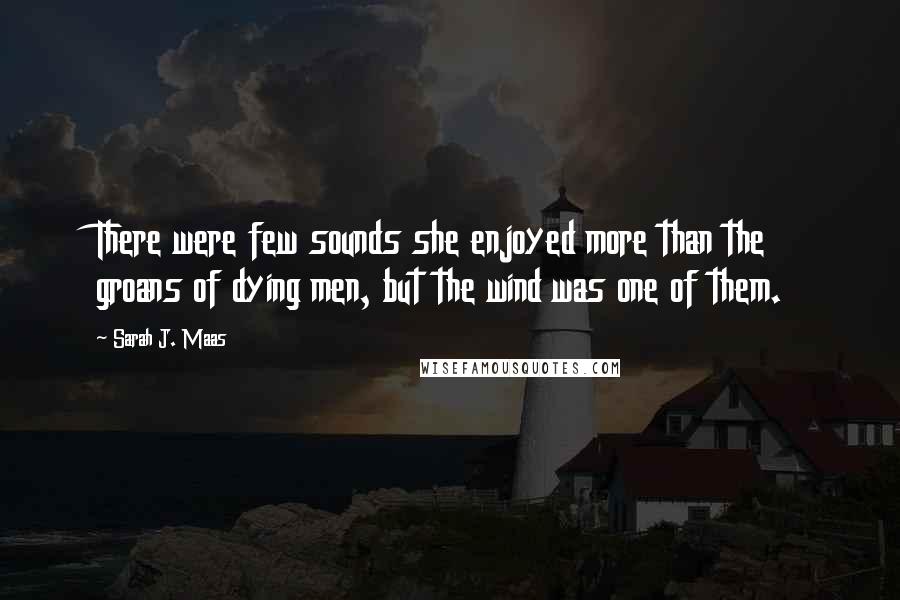 Sarah J. Maas Quotes: There were few sounds she enjoyed more than the groans of dying men, but the wind was one of them.