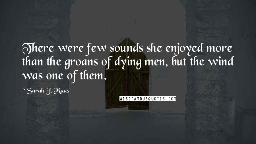 Sarah J. Maas Quotes: There were few sounds she enjoyed more than the groans of dying men, but the wind was one of them.