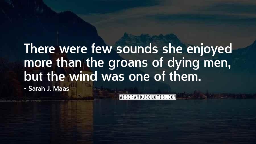 Sarah J. Maas Quotes: There were few sounds she enjoyed more than the groans of dying men, but the wind was one of them.