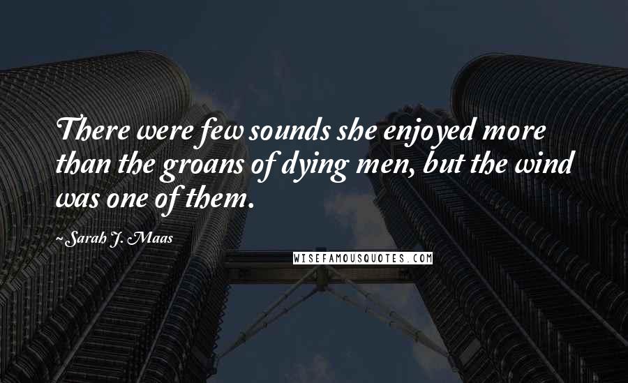 Sarah J. Maas Quotes: There were few sounds she enjoyed more than the groans of dying men, but the wind was one of them.