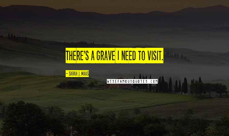 Sarah J. Maas Quotes: There's a grave I need to visit.