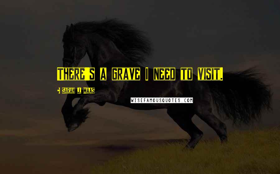Sarah J. Maas Quotes: There's a grave I need to visit.