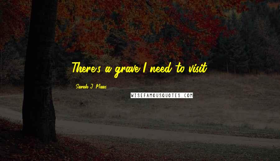 Sarah J. Maas Quotes: There's a grave I need to visit.