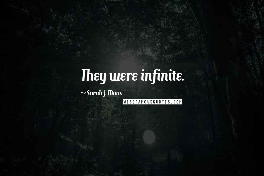 Sarah J. Maas Quotes: They were infinite.