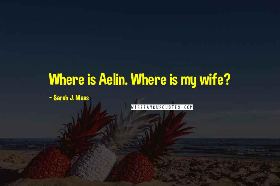 Sarah J. Maas Quotes: Where is Aelin. Where is my wife?
