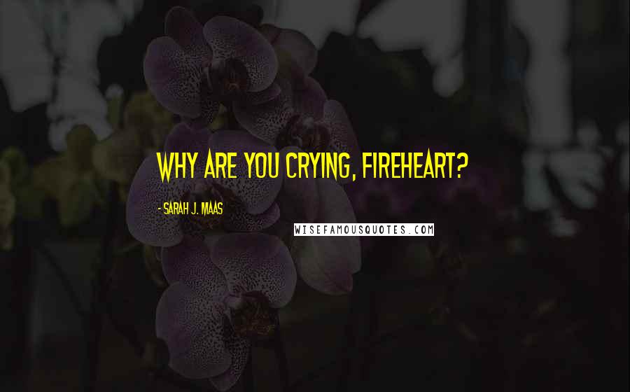 Sarah J. Maas Quotes: Why are you crying, Fireheart?