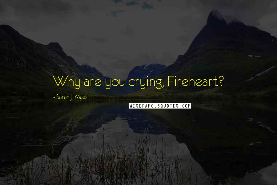 Sarah J. Maas Quotes: Why are you crying, Fireheart?