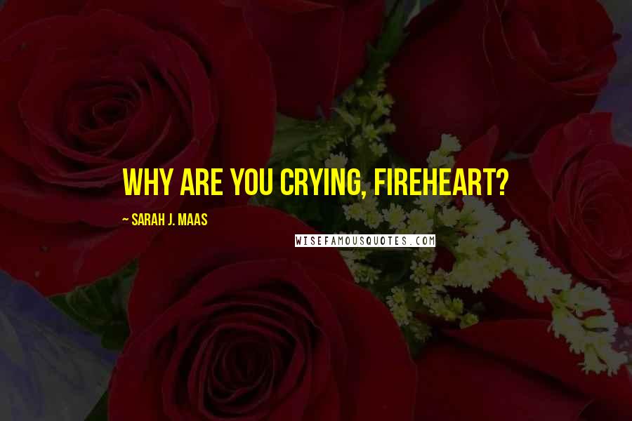 Sarah J. Maas Quotes: Why are you crying, Fireheart?