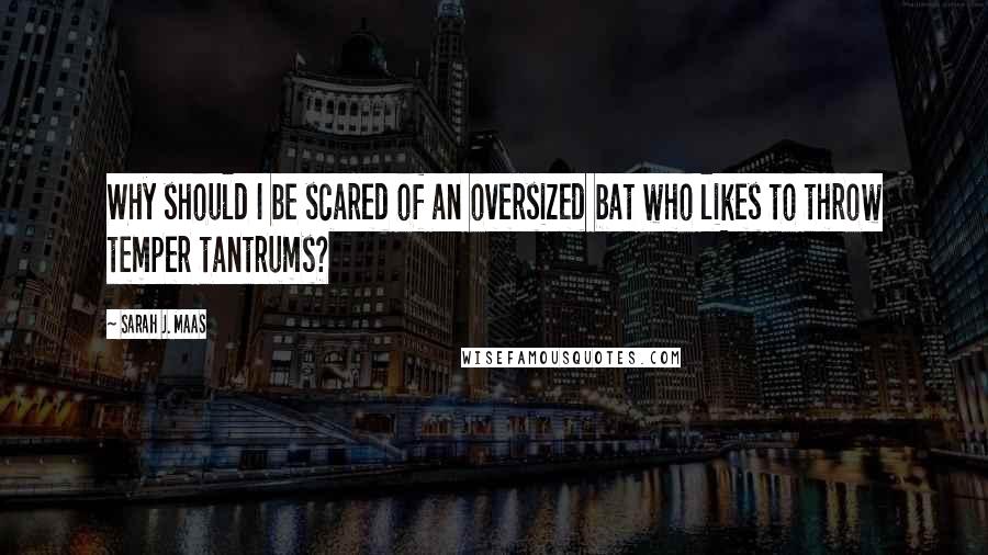 Sarah J. Maas Quotes: Why should I be scared of an oversized bat who likes to throw temper tantrums?