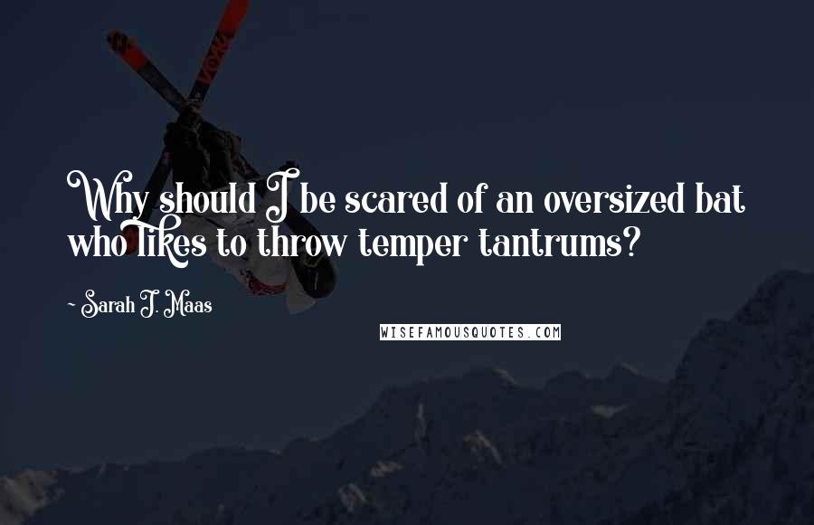 Sarah J. Maas Quotes: Why should I be scared of an oversized bat who likes to throw temper tantrums?