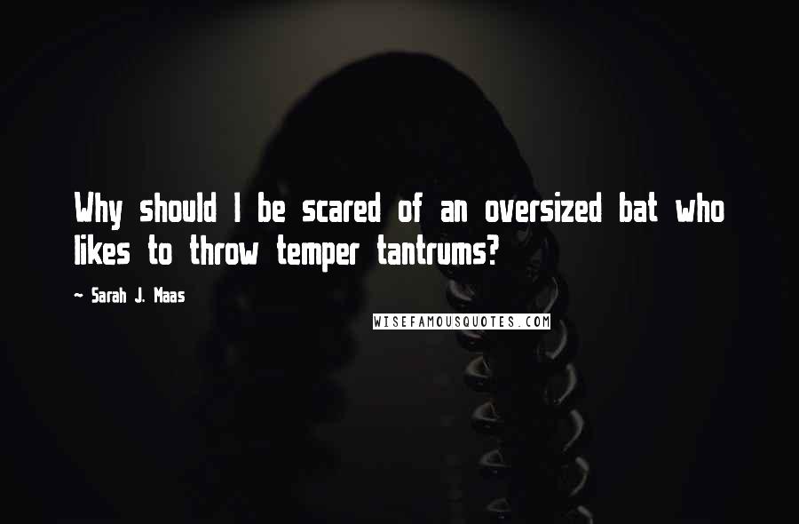 Sarah J. Maas Quotes: Why should I be scared of an oversized bat who likes to throw temper tantrums?