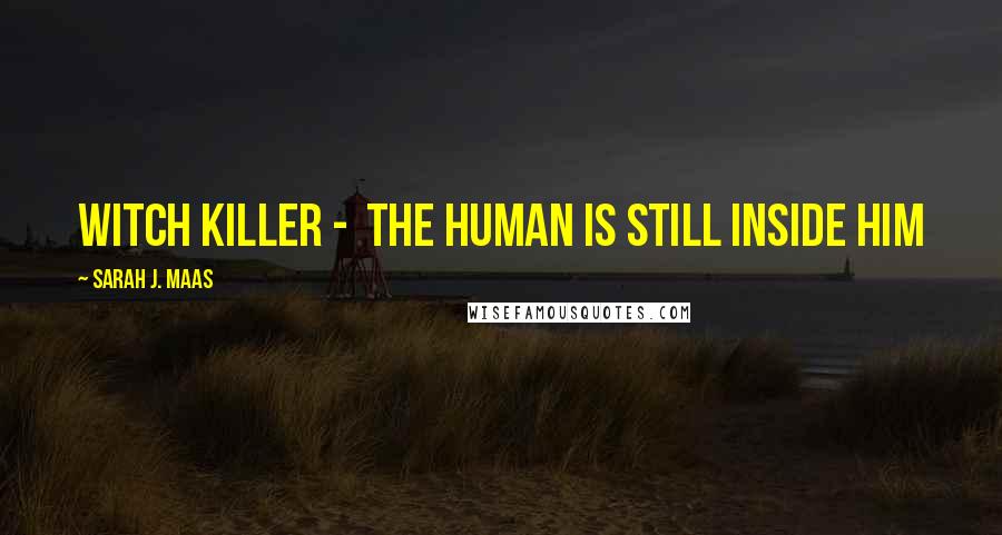 Sarah J. Maas Quotes: WITCH KILLER - THE HUMAN IS STILL INSIDE HIM