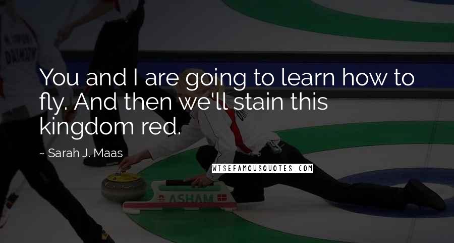 Sarah J. Maas Quotes: You and I are going to learn how to fly. And then we'll stain this kingdom red.