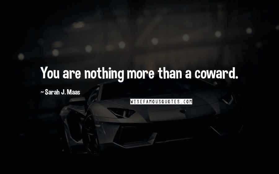 Sarah J. Maas Quotes: You are nothing more than a coward.