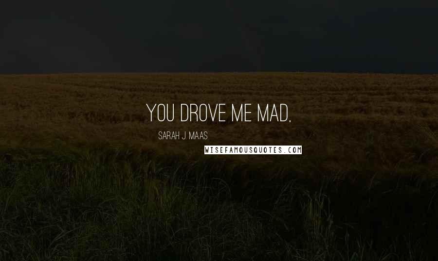 Sarah J. Maas Quotes: You drove me mad,