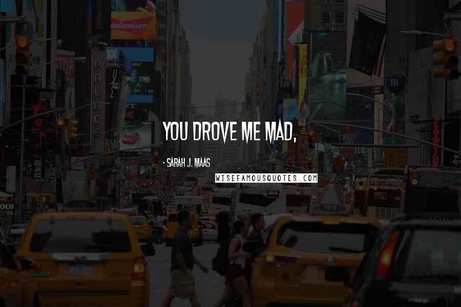 Sarah J. Maas Quotes: You drove me mad,