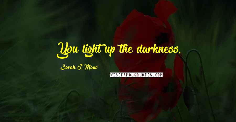 Sarah J. Maas Quotes: You light up the darkness.