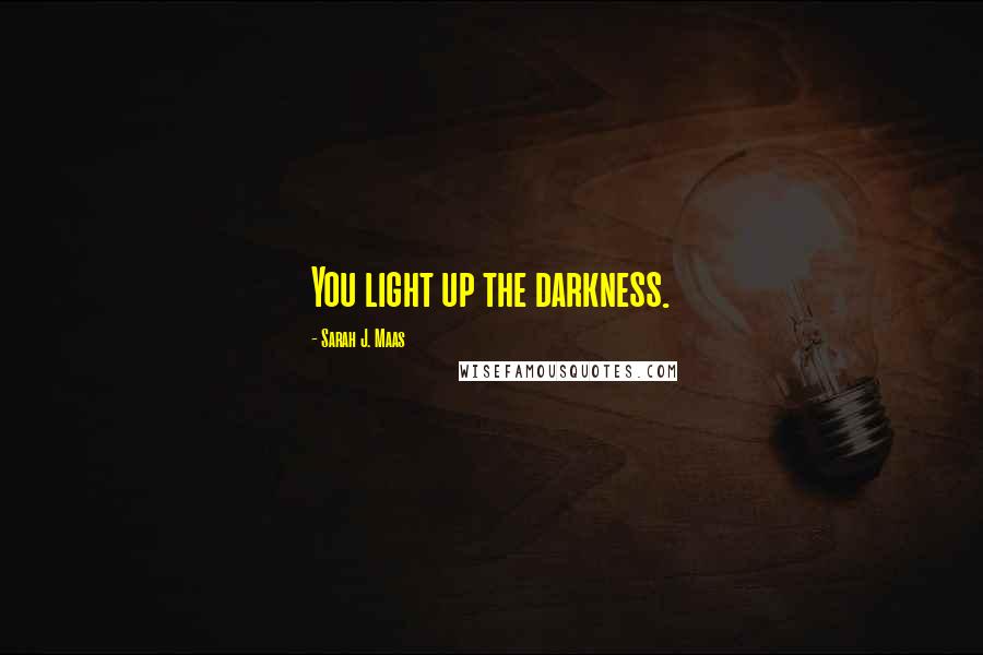 Sarah J. Maas Quotes: You light up the darkness.