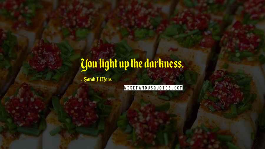 Sarah J. Maas Quotes: You light up the darkness.