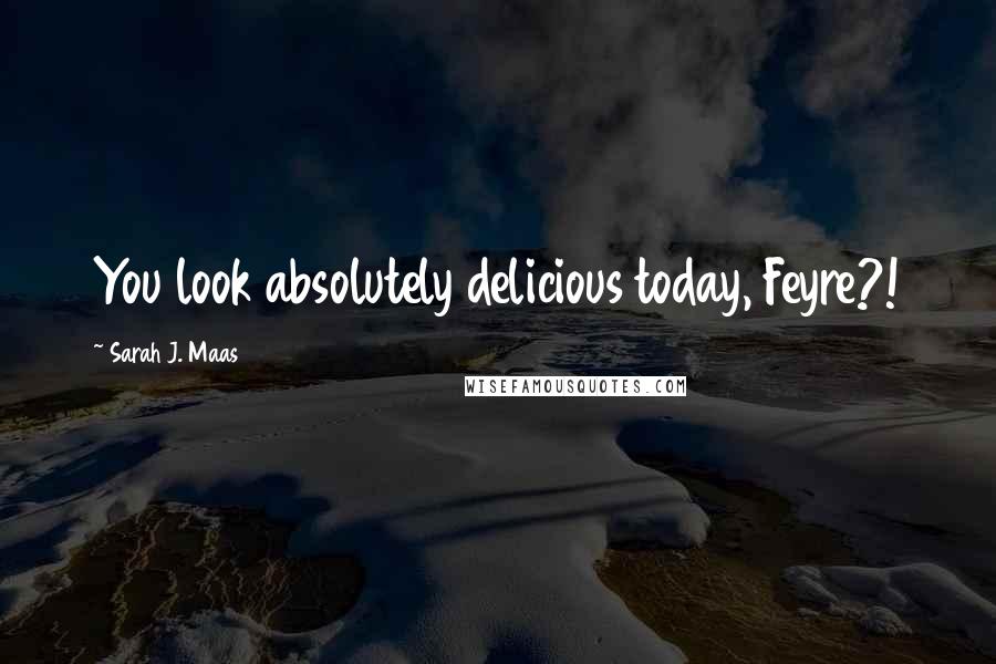 Sarah J. Maas Quotes: You look absolutely delicious today, Feyre?!