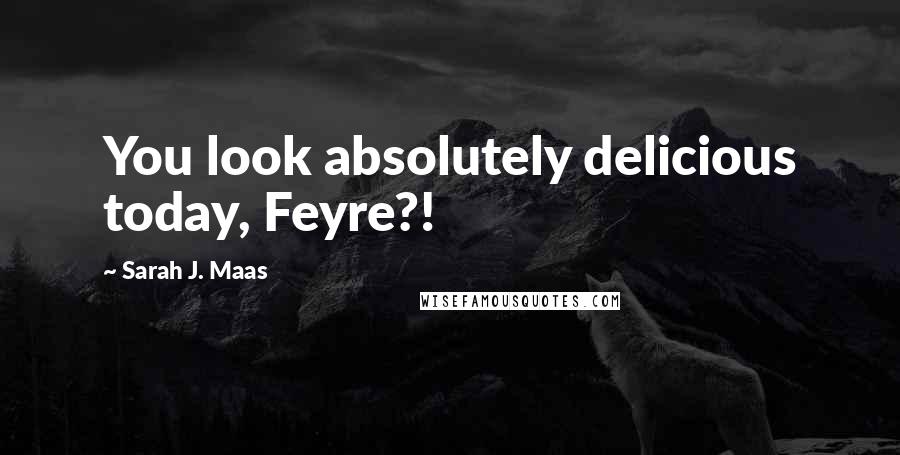 Sarah J. Maas Quotes: You look absolutely delicious today, Feyre?!