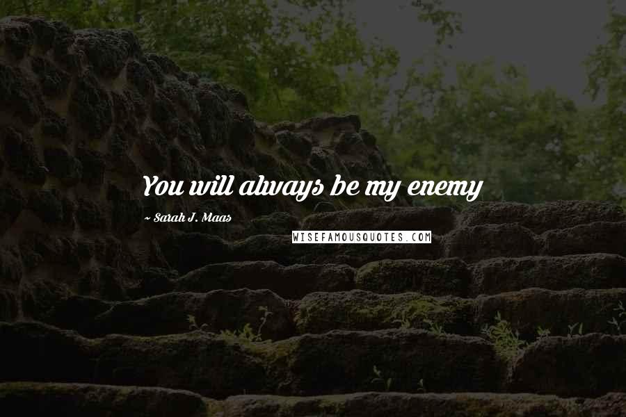 Sarah J. Maas Quotes: You will always be my enemy