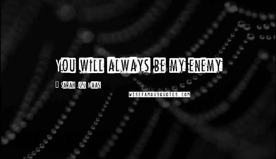 Sarah J. Maas Quotes: You will always be my enemy