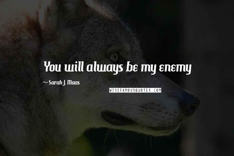 Sarah J. Maas Quotes: You will always be my enemy