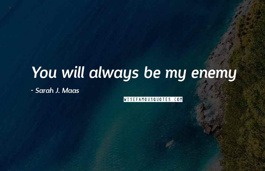 Sarah J. Maas Quotes: You will always be my enemy