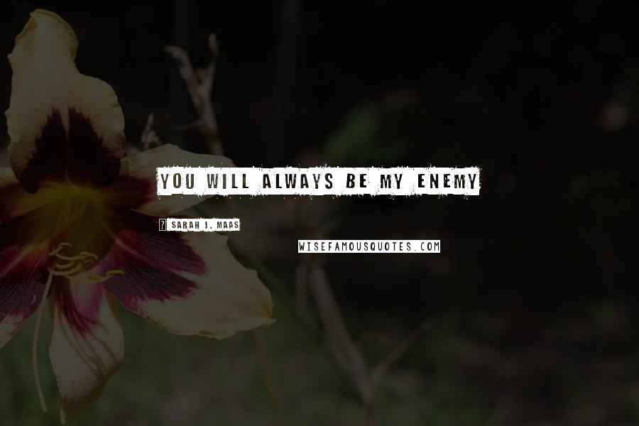 Sarah J. Maas Quotes: You will always be my enemy