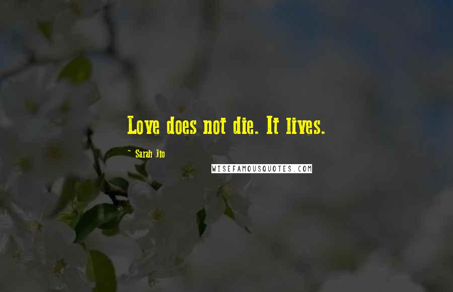 Sarah Jio Quotes: Love does not die. It lives.
