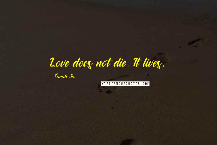 Sarah Jio Quotes: Love does not die. It lives.