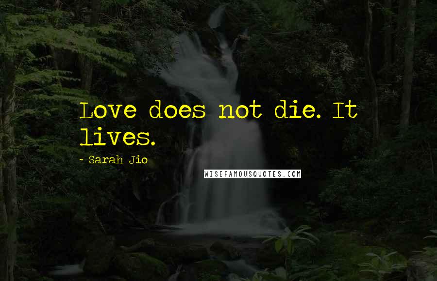 Sarah Jio Quotes: Love does not die. It lives.