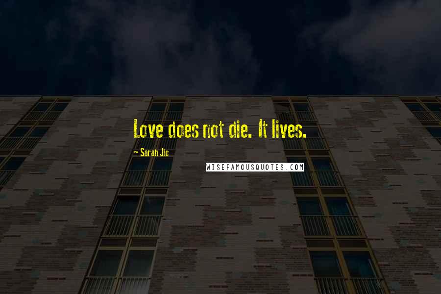 Sarah Jio Quotes: Love does not die. It lives.