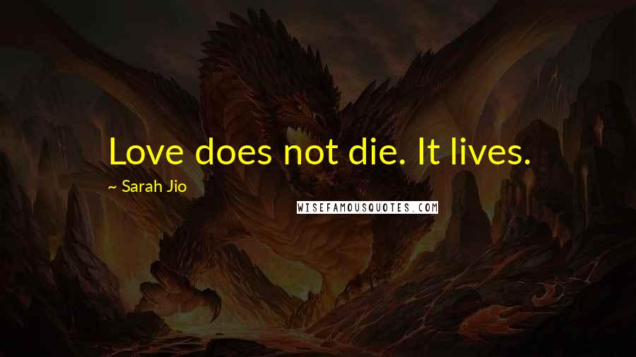Sarah Jio Quotes: Love does not die. It lives.