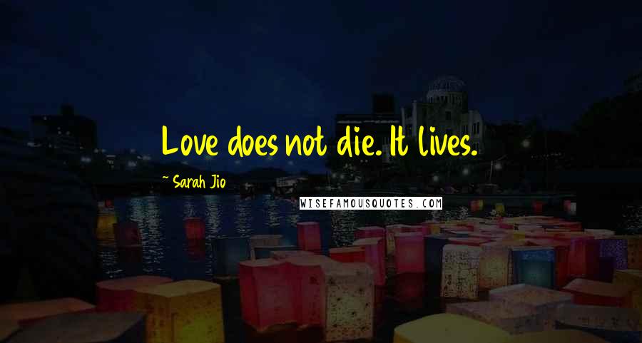 Sarah Jio Quotes: Love does not die. It lives.