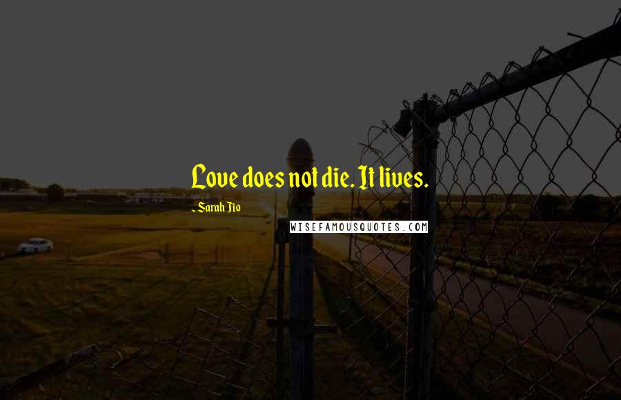 Sarah Jio Quotes: Love does not die. It lives.