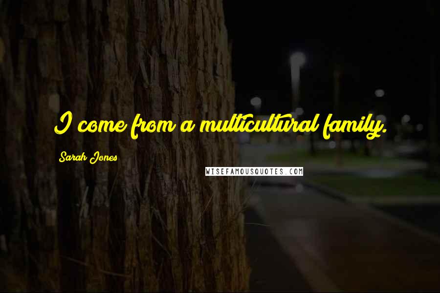 Sarah Jones Quotes: I come from a multicultural family.