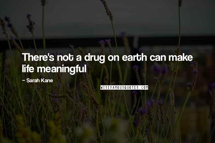 Sarah Kane Quotes: There's not a drug on earth can make life meaningful