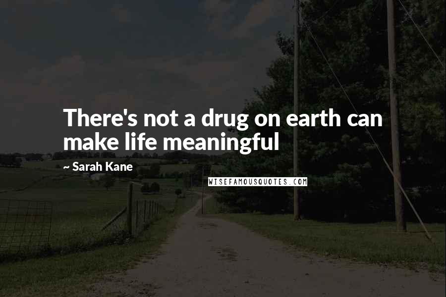 Sarah Kane Quotes: There's not a drug on earth can make life meaningful