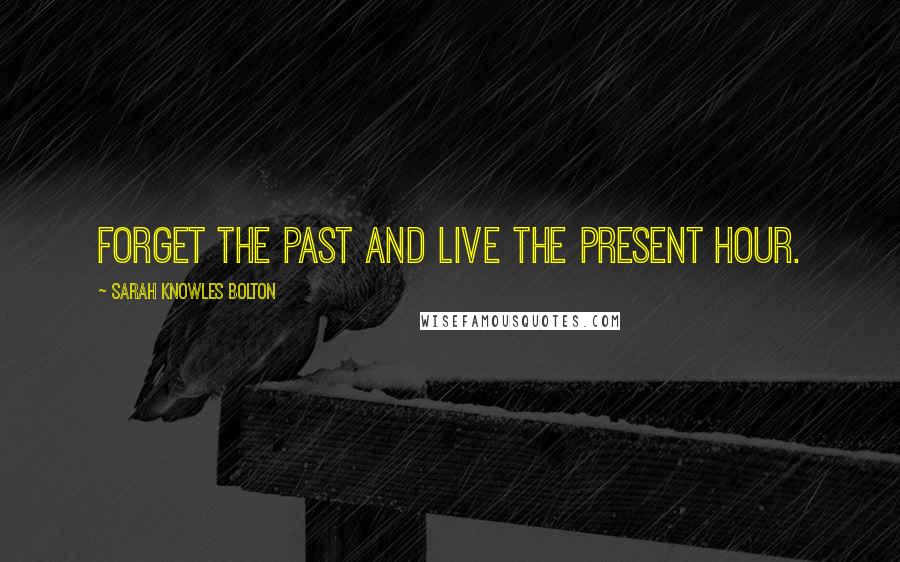 Sarah Knowles Bolton Quotes: Forget the past and live the present hour.