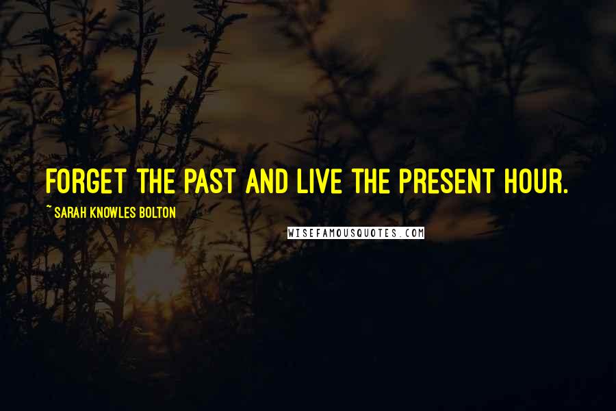 Sarah Knowles Bolton Quotes: Forget the past and live the present hour.