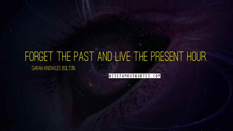 Sarah Knowles Bolton Quotes: Forget the past and live the present hour.