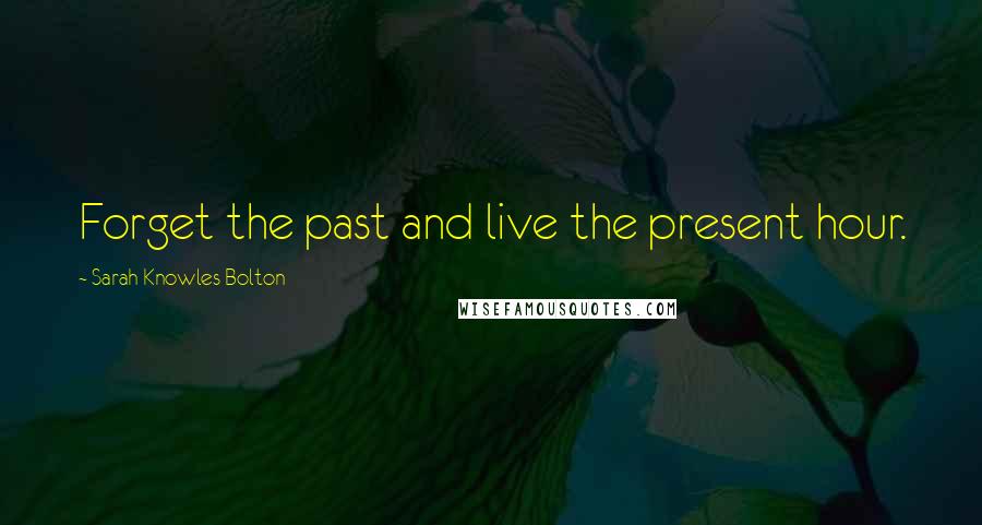 Sarah Knowles Bolton Quotes: Forget the past and live the present hour.