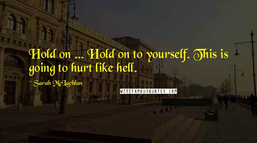 Sarah McLachlan Quotes: Hold on ... Hold on to yourself. This is going to hurt like hell.